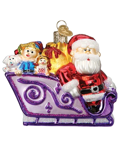 Old World Christmas 3.5" Rudolph the Red-Nosed Reindeer Santa and Friends Ornament