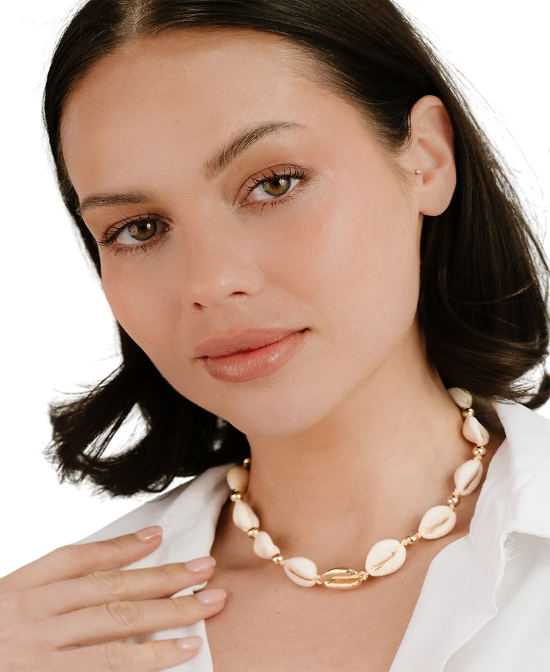 Ettika Out to Sea Cowrie Shell Choker Necklace