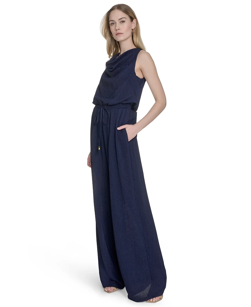 Vince Camuto Women's Textured Knit Cowlneck Jumpsuit