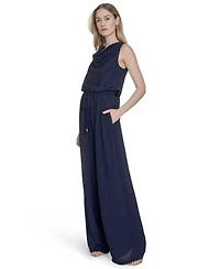 Vince Camuto Women's Textured Knit Cowlneck Jumpsuit