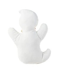 Glitzhome Halloween Hooked Ghost Shaped Decorative Pillow, 12" x 4"