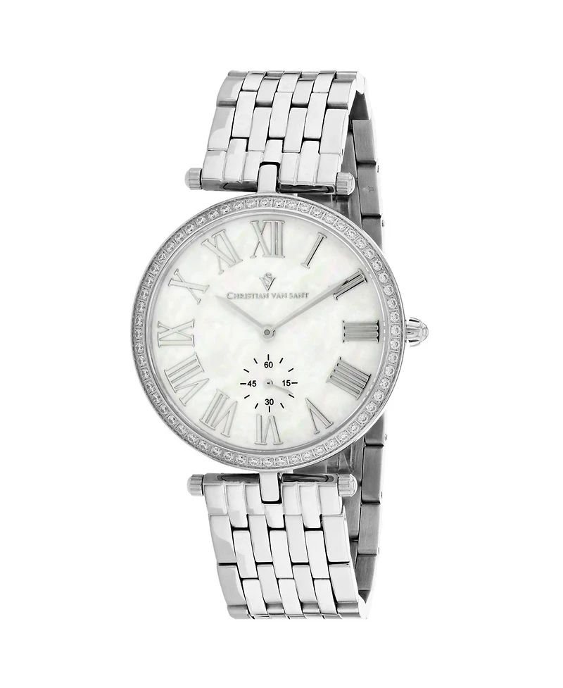 Christian Van Sant Women's Hush Mother of pearl Dial Watch