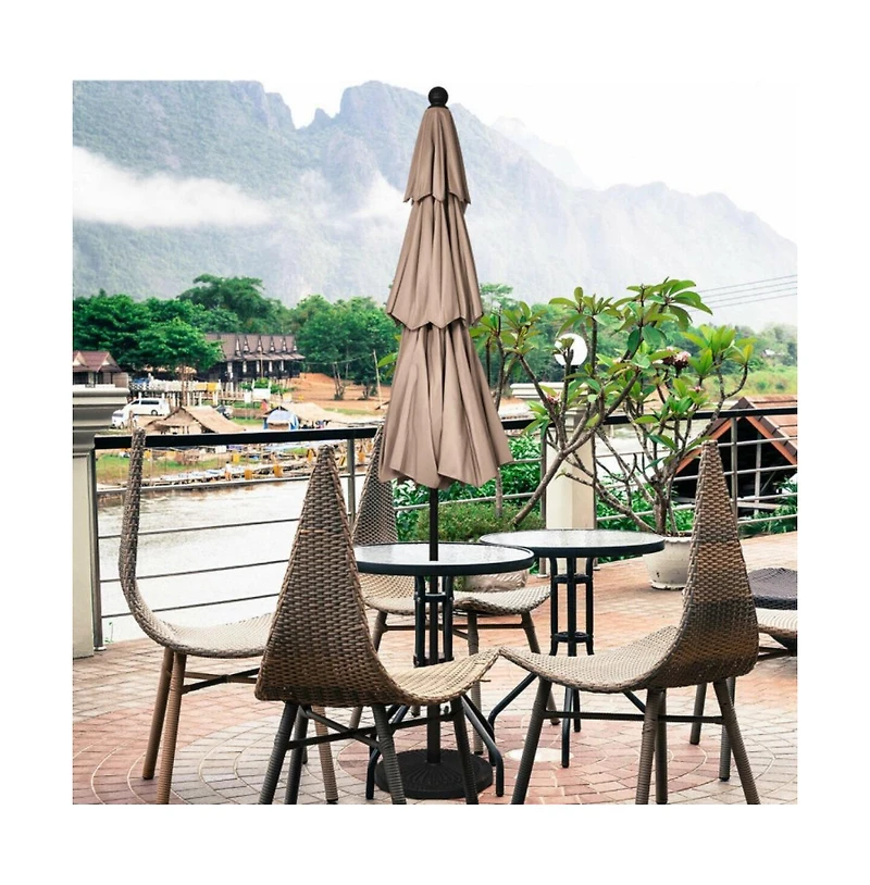 10 Feet 3 Tier Outdoor Patio Umbrella with Double Vented