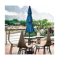 10 Feet 3 Tier Outdoor Patio Umbrella with Double Vented