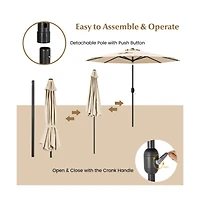 9 feet Outdoor Market Patio Table Umbrella Push Button Tilt Crank Lifeet