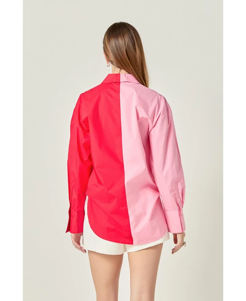 English Factory Women's Colorblock Shirt