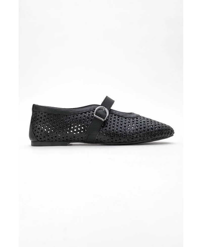 Forever & Always Shoes Mirella Braided Leather Ballet Flats (Women)