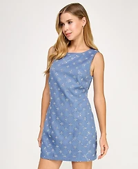 Seni & Cade Juniors' Embellished Boucle Shift Dress