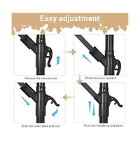 10 Feet Offset Umbrella with 8 Ribs Cantilever and Cross Base