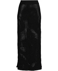 Lands' End Women's Cotton Open Knit Maxi Swim Cover-up Skirt