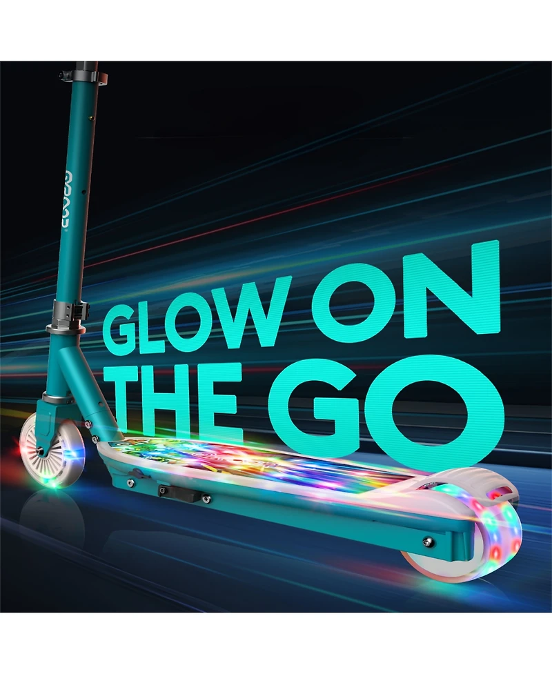 Electric Scooter for Kids with Adjustable Handlebar and Led Lights