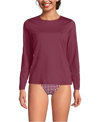 Lands' End Women's SunShade Upf 50 Long Sleeve Relaxed Rash Guard