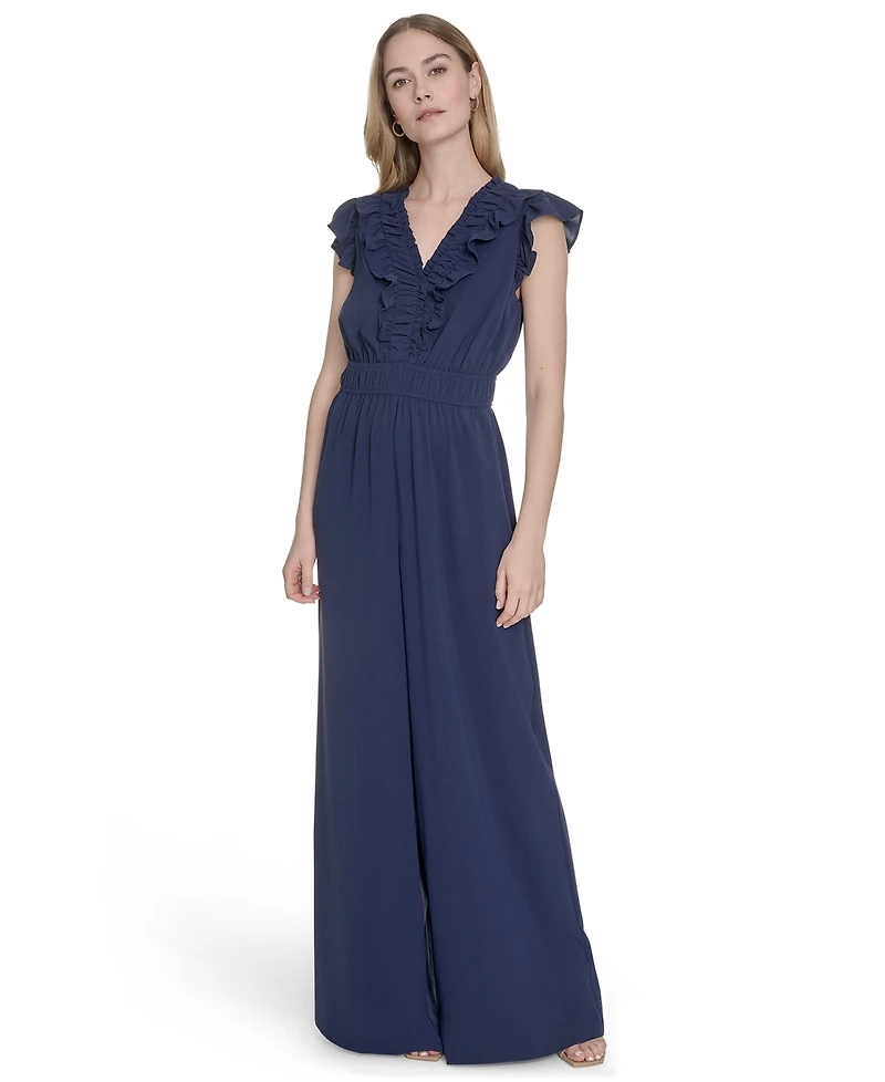 Vince Camuto Women's Sleeveless V-Neck Jumpsuit