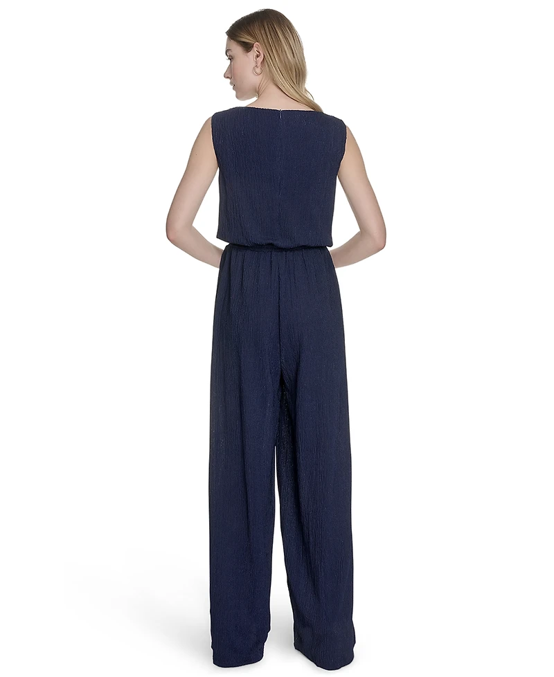 Vince Camuto Women's Textured Knit Cowlneck Jumpsuit