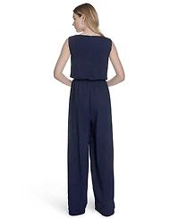 Vince Camuto Women's Textured Knit Cowlneck Jumpsuit
