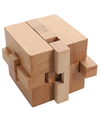 We Games Solid Wood 3D Cube Puzzle