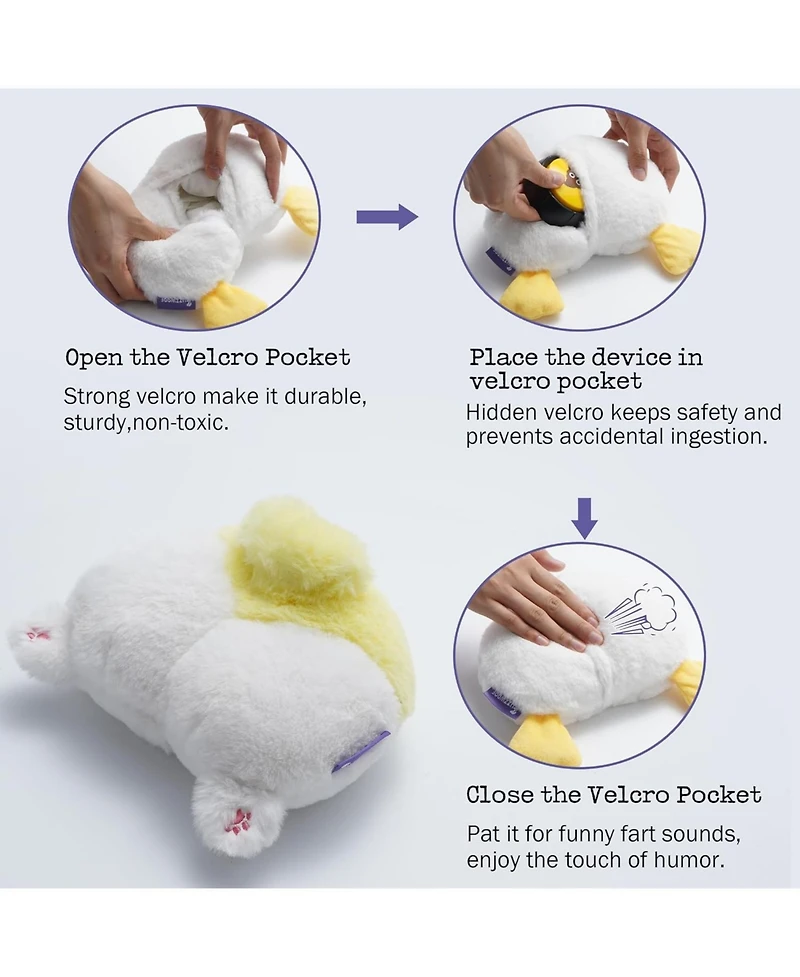 Nocciola Hilarious Farting Dog Toy, Emit Funny Farting Sounds When Press, Battery-Powered, Plush Stuffed Dog Toy for All Breeds Sizes