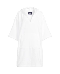 Lands' End Women's Terry 3/4 Sleeve Pullover Hooded Spa Robe