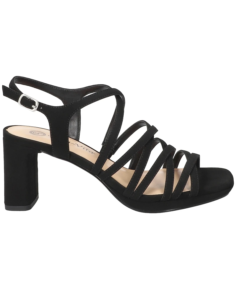 Bella Vita Women's Damsel Square Toe Heeled Sandals