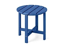 Round Adirondack Side Table Weather-Resistant for Outdoor Patio and Garden