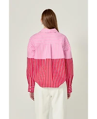 English Factory Women's Colorblock Stripe Shirt