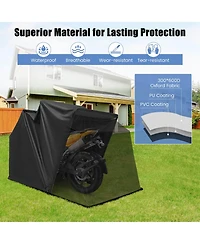 Costway 11.2' x 4.5' x 6.3' Waterproof Motorbike Storage Tent Outdoor Motorcycle Shelter