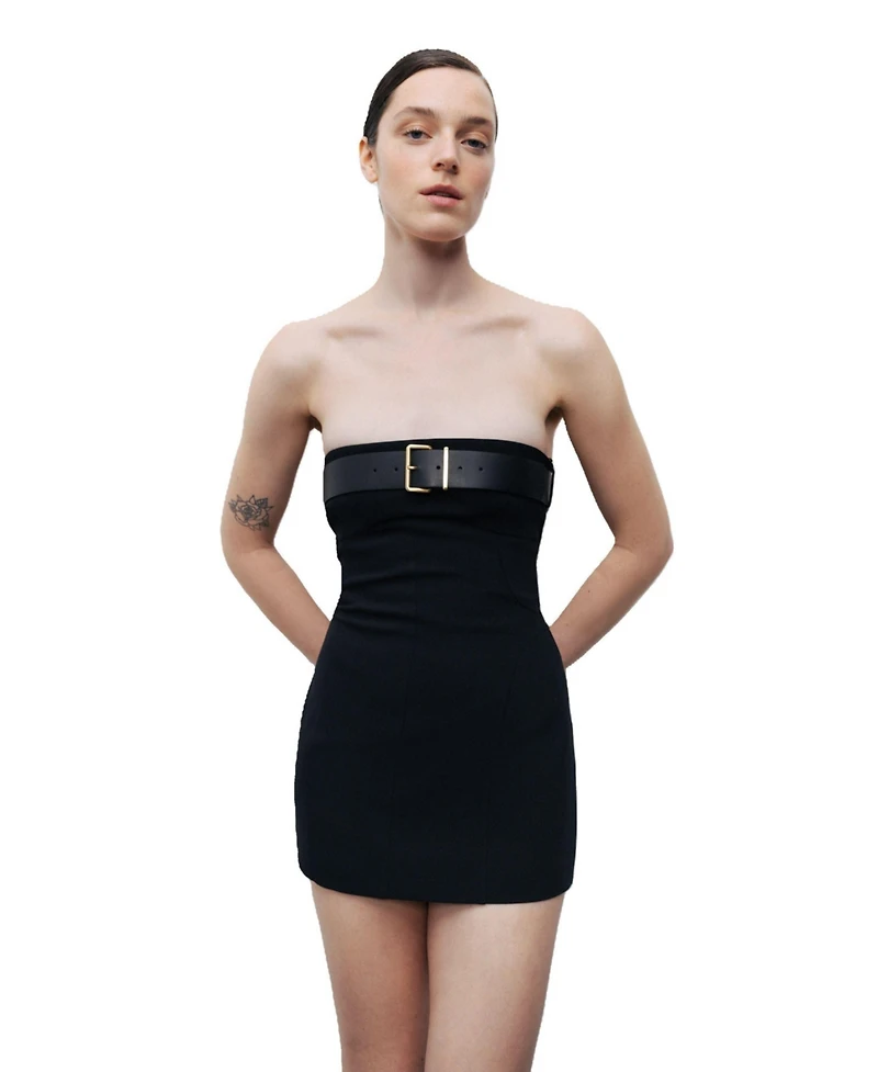 Nocturne Women's Belt Detailed Mini Dress