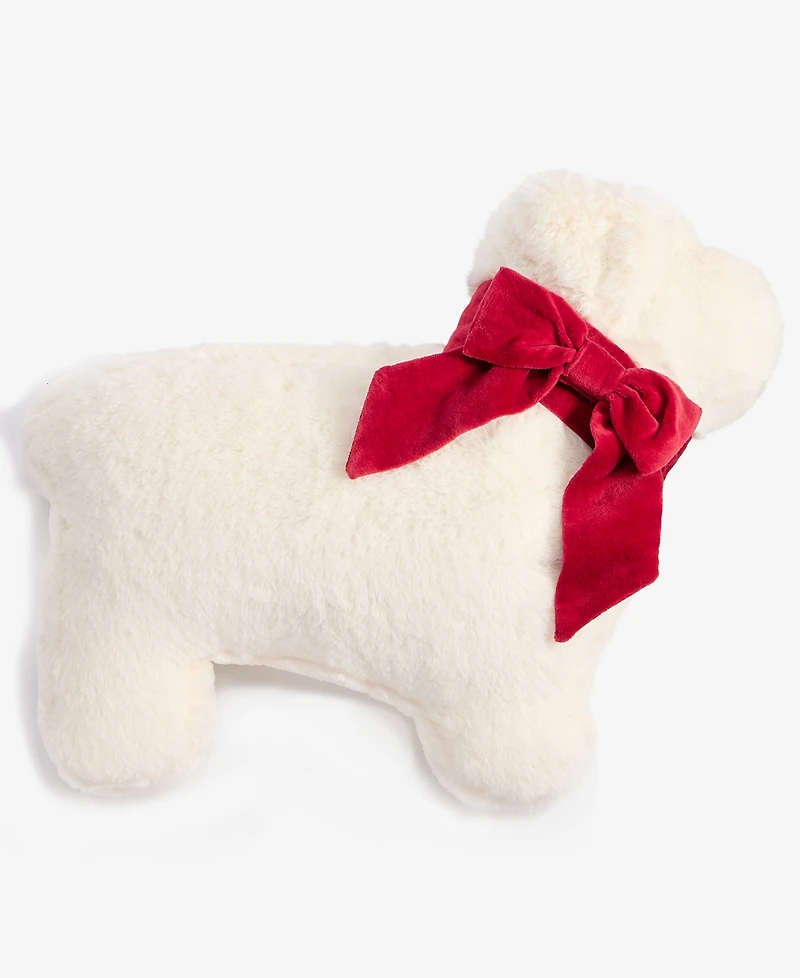 Holiday Lane Faux Fur Dog Decorative Pillow, 12" x 22", Exclusively for Macy's