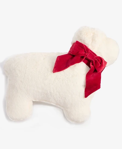 Holiday Lane Faux Fur Dog Decorative Pillow, 12" x 22", Exclusively for Macy's