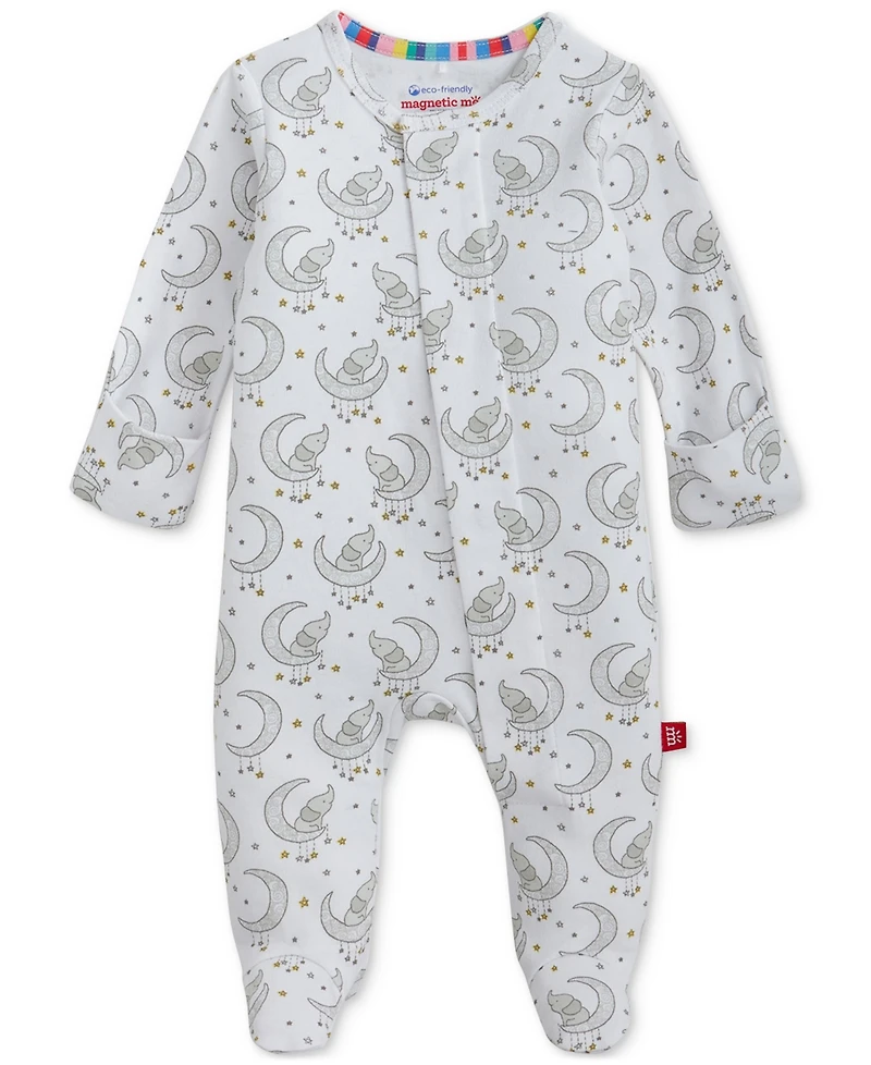 Magnetic Me Baby Cotton Footed Coveralls, 2 Pack