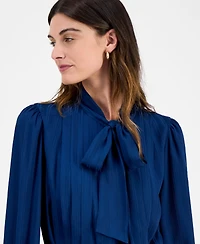 julia jordan Women's Belted Balloon-Sleeve Shirt Dress