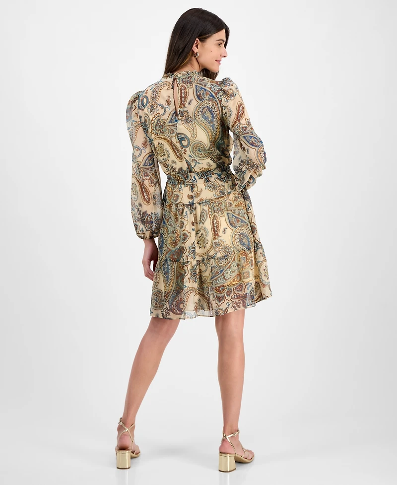 julia jordan Women's Paisley-Print Fit & Flare Dress