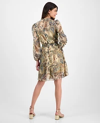 julia jordan Women's Paisley-Print Fit & Flare Dress