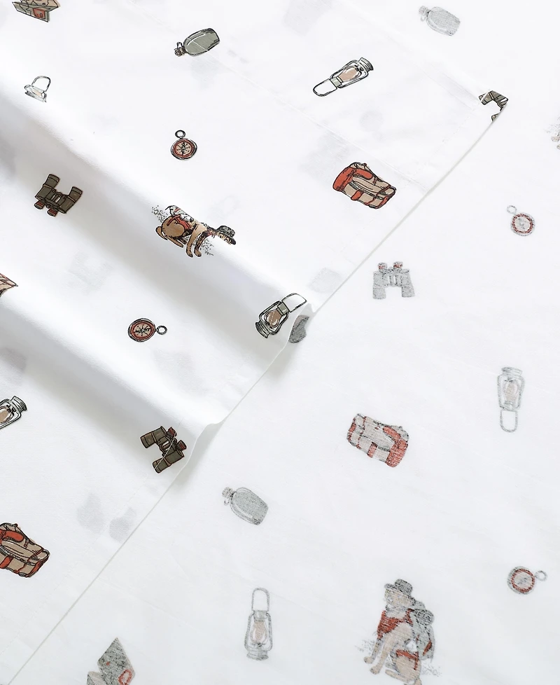 Eddie Bauer Printed 100% Cotton Percale 3-Pc. Sheet Set, Twin