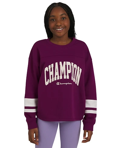 Champion Big Girls Oversized Logo Graphic T-Shirt