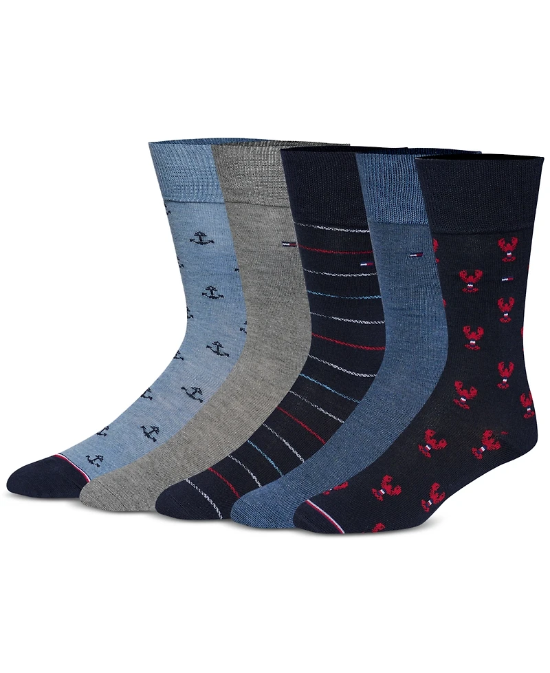 Tommy Hilfiger Men's Lobster 5-Pk. Crew Dress Socks