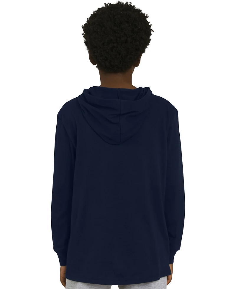 Champion Big Boys Signature Logo Long-Sleeve Hooded T-Shirt