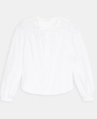 On 34th Women's Long Sleeve Lace-Trim Blouse, Macy's Exclusive