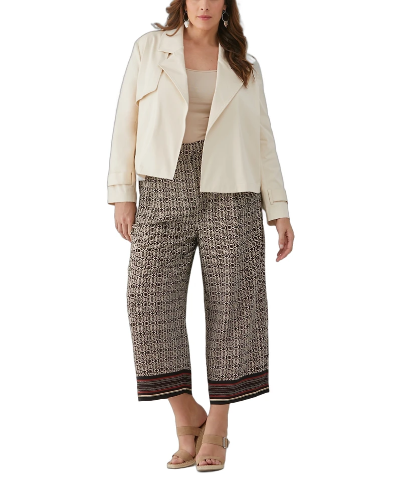 Ella Rafaella Plus Crop Trench Jacket