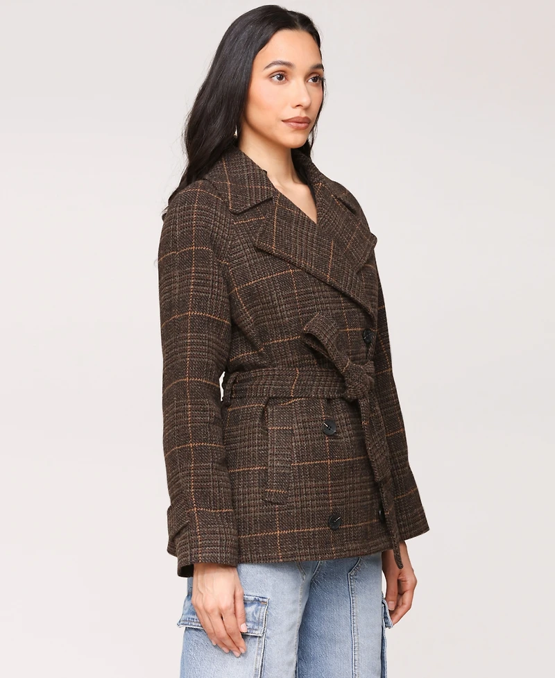 Avec Les Filles Women's Double-Breasted Belted Coat
