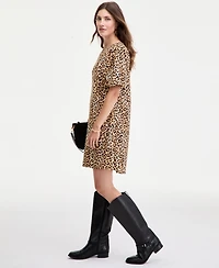 On 34th Women's Sketchy Leopard-Print Puff-Sleeve Mini Dress, Macy's Exclusive