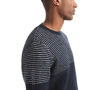 Nautica Men's Textured Colorblocked Crewneck Sweater