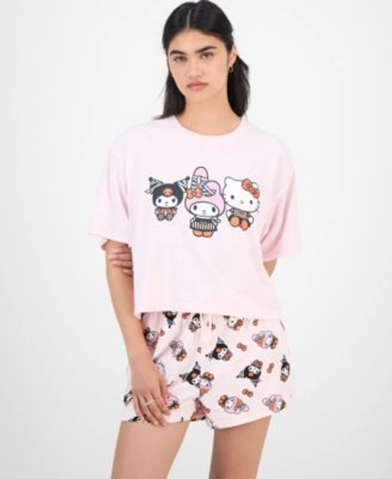Love Tribe Juniors Spooky My Melody Trio T Shirt Shorts