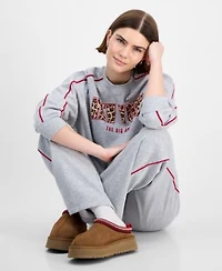 Rebellious One Juniors Big Apple Crewneck Sweatshirt Piped Sweatpants