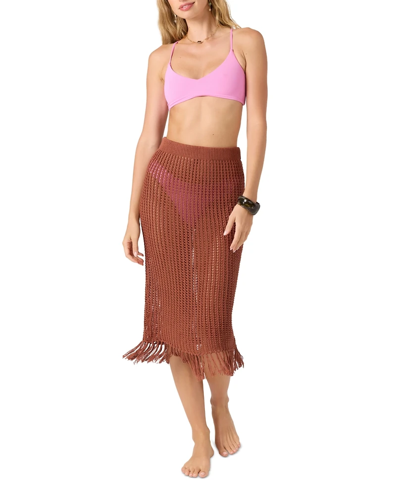 O'Neill Juniors' Pull-On Crochet Skirt Cover-Up