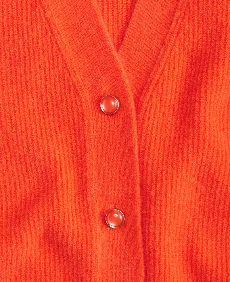 On 34th Women's Puff-Sleeve V-Neck Cardigan, Macy's Exclusive
