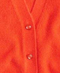 On 34th Women's Puff-Sleeve V-Neck Cardigan, Macy's Exclusive