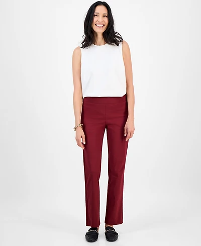 Jm Collection Women's Lace Side Panel Pull-On Pants