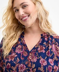 Vince Camuto Plus Printed Maxi Dress
