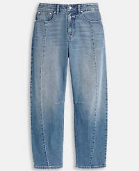 On 34th Women's Cropped High-Rise Barrel-Leg Jeans, Macy's Exclusive